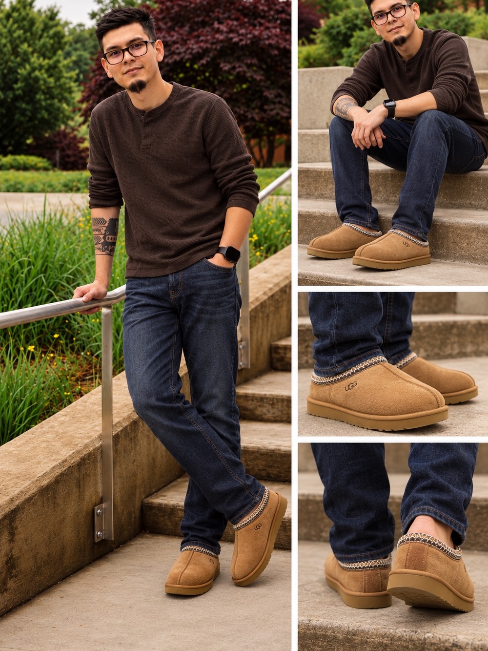 UGG Tasman II Men’s Chestnut Suede Slippers Size 12 NIB